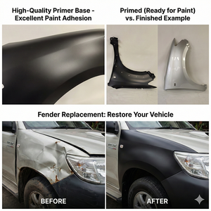 Guardabarros Delanteros y Aletines con Orificios para Toyota Hilux <span class=keywords><strong>Vigo</strong></span> Cabina Simple 2012 - Product Image 4