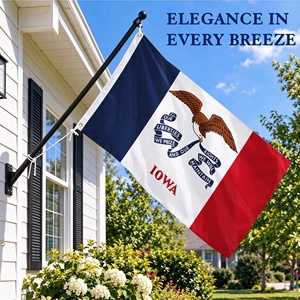 Drapeau de l'État de l'Iowa (USA) 3x5FT, en nylon 210D robuste, brodé et cousu, ourlet quadruple, œillets en laiton massif - Product Image 5