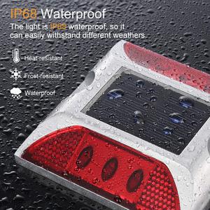 Luces Solares para Jardín y Camino, Cuadradas, Reflectantes, Impermeables IP68, con LED RGB Blanco Cálido, Batería, Panel Solar de Aluminio, Tipo Ojo de Gato - Product Image 2