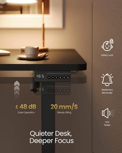 <span class=keywords><strong>Scrivania</strong></span> Elettrica Regolabile in Altezza <span class=keywords><strong>VASAGLE</strong></span> 47.2x23.6 Pollici con Promemoria Sedentarietà e 4 Memorie di Altezza per Casa e Ufficio - Product Image 6