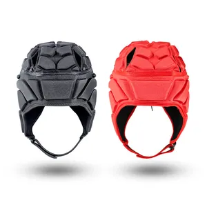 Fußball gepolsterte Softshell-Schutz kopf bedeckung EVA-Schaum helm Verstellbarer weicher Fußball-Schutzhelm