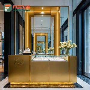 Modern Custom Jewelry Retail Fixtures Manufacturer Wood Frame Jewelry Shop Display Counter - Product Image 4