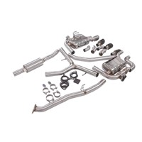 Échappement arrière intermédiaire pour Honda Civic FC1 berline 2018 1.5T L15B7, double silencieux, double valve, sortie quadruple, acier inoxydable 304