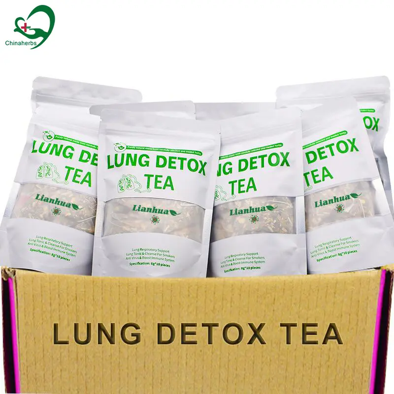 Chinaherbs akciğer takas detoks çayı saf doğal bitkisel sağlıklı çay lianhua qing wen therdry çay için kuru öksürük