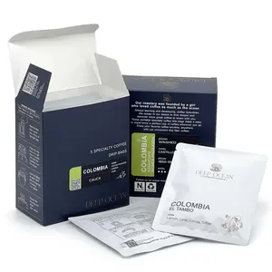 Stampa personalizzata di alta qualità monouso singolo servizio portatile sacchetto per imballaggio del caffè appeso orecchio gocciolante sacchetto per caffè