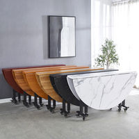 Moderne Esszimmer möbel Luxus runder faltbarer Esstisch Mesa Comedor Marmor klappbarer Esstisch