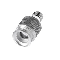 Bombilla LED con zoom E27 de 5W, carcasa de aluminio, CRI 97, lámpara antideslumbrante, instalación sencilla para comedor, negro/plateado