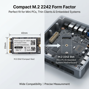 SSD M.2 SATA 2242 Haute Endurance 500 Mo/s, Stockage Flash à Longue Durée de Vie pour Mini PC et Systèmes Embarqués - Product Image 2