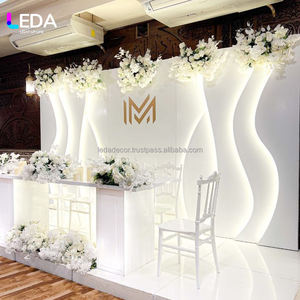 ฉากหลังอะคริลิคสีขาวแบบโค้ง LEDA ดีไซน์ใหม่ ไฟ LED ตกแต่งเวทีงานแต่งงานและงานอีเว้นท์ - Product Image 4