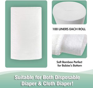 Cubierta de limpieza desechable Biodegradable para bebé, inserto de tela, pañal, paños de Bambú - Product Image 5