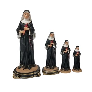 Estatuilla cristiana religiosa de <span class=keywords><strong>Santa</strong></span> <span class=keywords><strong>Rita</strong></span> de alta calidad, decoración de escritorio de Navidad, estatuas de resina, artesanía católica pintada a mano para el hogar - Product Image 1