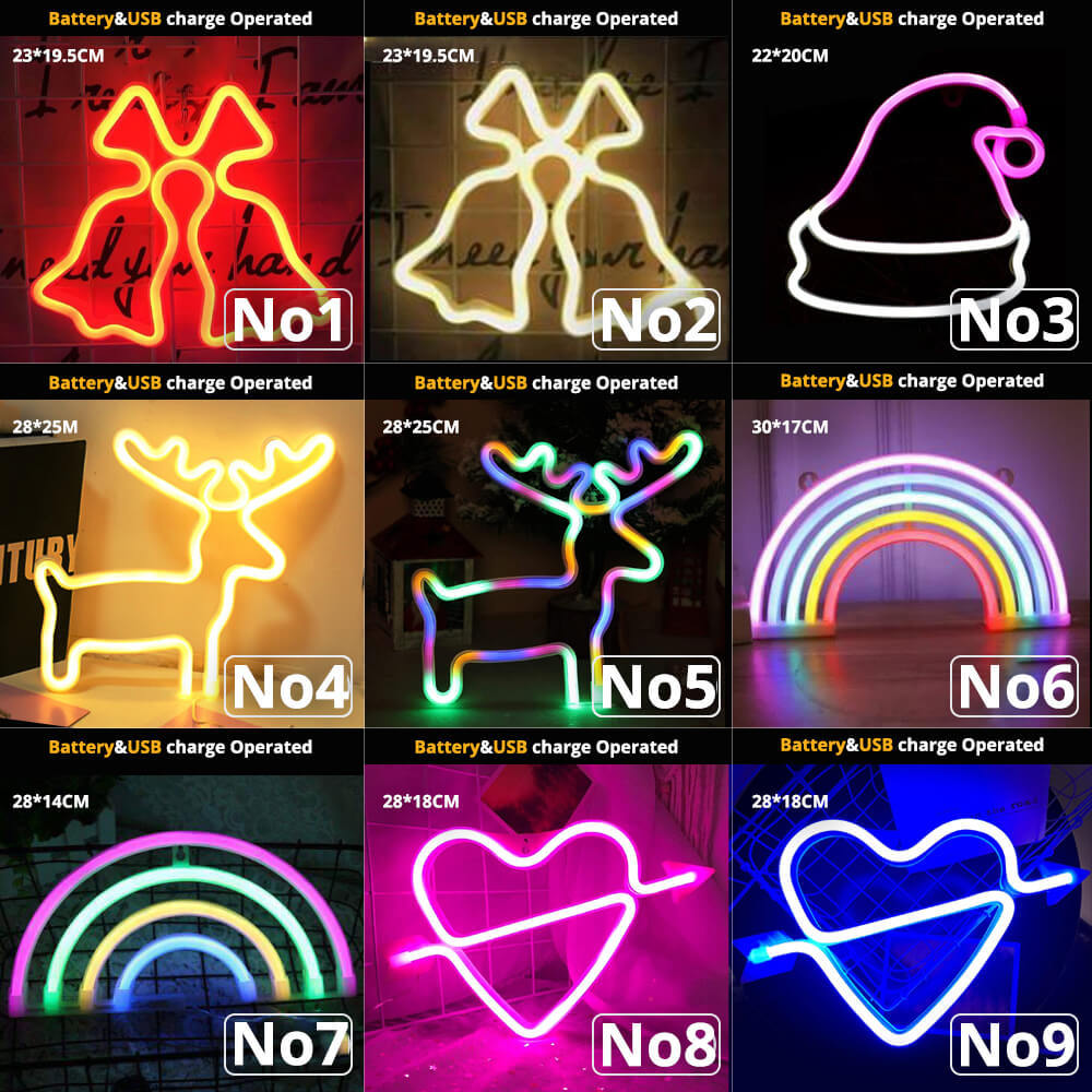 Christmas Neon LED Boot Sign – Battery Operated Or USB Charging Wall Decor For Parties, Weddings, Birthdays & Holiday Celebrations
