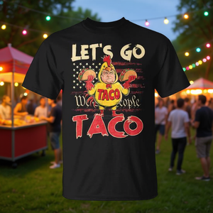 T-shirt Let's Go Taco pour femme, design rétro - Product Image 3