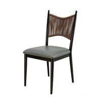 Ensemble de salle à manger moderne Dark Nature, écologique et durable, table et chaises pour café, restaurant et hôtel