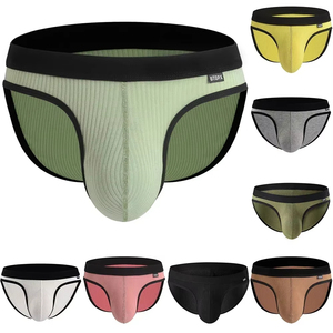 Sexy da <span class=keywords><strong>uomo</strong></span> comode mutandine traspiranti in tinta unita borsello slip per <span class=keywords><strong>intimo</strong></span> pompa da <span class=keywords><strong>uomo</strong></span> U-Pouch mutande modali slip - Product Image 1