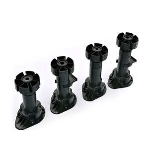 Gqk नई वस्तु काले प्लास्टिक पैर की इकाई, रसोई के लिए उपयुक्त कैबिनेट पैर, फर्नीचर पैर - Product Image 1