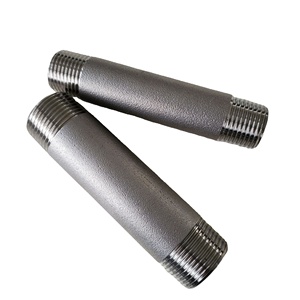 נירוסטה מלוטשת כפולה & חבית חוט יחיד niple ארוך npt bspp ברזל הליהוק גז יישום צינור ראש צינור גז יישום צינור ראש - Product Image 3