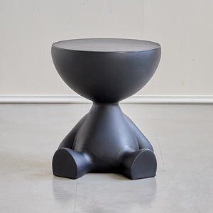 طاولة متحركة بتصميم مختصر بجانب سرير ، رف تخزين متعدد الطبقات بعجلات مع هيكل ثابت من مادة PP - Product Image 5