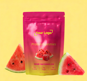 Caramelle Gommose Proteiche OEM con Proteine del Siero di Latte, Amminoacidi Essenziali EAA, Creatina Monoidrato, Senza Zucchero, Snack Proteico - Product Image 1