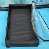 Sac de rangement moderne de grande taille avec roulettes, couvercle transparent, organiseur de rangement pour vêtements et chaussures