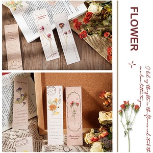 Signets en papier de fleur de doraking d'ongle d'oeil de poulet pour des amants de livre, signets en boîte ensemble comme cadeaux pour des étudiants - Product Image 6