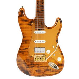 Guitare électrique Bullfighter D-190 haut de gamme couleur vintage 6 cordes avec micros D-19SSH et petit double tremolo – Corps composite OEM - Product Image 6