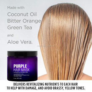 Maschera per <span class=keywords><strong>Capelli</strong></span> Viola con Etichetta Privata con Retinolo e Cheratina per <span class=keywords><strong>Capelli</strong></span> Biondi, Platino e Argento, Maschera Riparatrice Profonda - Product Image 5