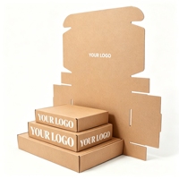 Boîte en carton ondulé recyclable, personnalisée, avec pelliculage mat et gaufrage, pour un envoi sécurisé
