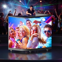 Écran LED P2.5mm incurvé pour table de DJ, affichage couleur intégrale, écran de réception, module LED flexible intérieur haute luminosité