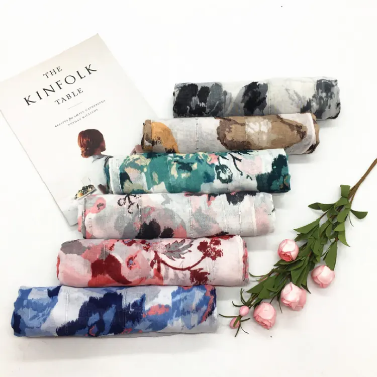 Wholesale Foulard Hijab Cotton Voile For Ladies 180*80センチメートルFree Shipping