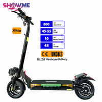 Trottinette électrique pour adultes, trottinette électrique tout-terrain à moteur de 800W, trottinette électrique pliable de 48V, 10 pouces, livraison directe, entrepôt européen