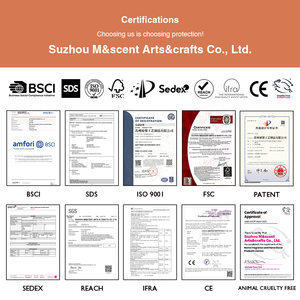 MESCENTE 9oz Pot à bougie en verre givré de luxe résistant à la chaleur avec mèche en bois et cire de soja, vente en gros, pot à bougie personnalisé avec couvercle - Product Image 5