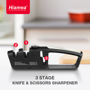 Aiguiseur de couteaux diamant en céramique professionnel à 3 étapes Angle réglable pour couteaux de Chef domestique Ciseaux Gadges de cuisine - Product Image 4