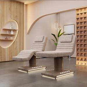 Pink Aesthetic Gold Base Electric 4 Motors SPA Facial Beauty Bed Lash Massage Table Adjustable Facial Beauty Bed - Product Image 1