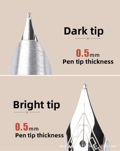 Pluma Estilográfica de Madera de Ébano y Palisandro Original con Múltiples Puntas <span class=keywords><strong>para</strong></span> Escritura Suave, Grabado de Logotipo y Detalles Plateados - Product Image 6