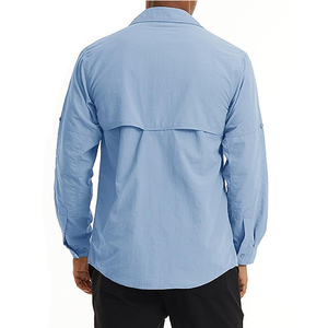 Nouvelle arrivée Chemise de pêche personnalisée à séchage rapide pour l'extérieur avec poche Protection UV Chemises de pêche boutonnées - Product Image 2