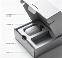 Boîte en carton ondulé personnalisée avec logo, insert en EVA, emballage protecteur pour accessoires électroniques 3C