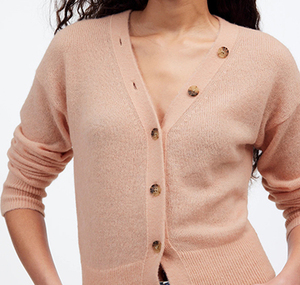 OEM quantité minimale de commande bas Femmes <span class=keywords><strong>Pull</strong></span> col en V Cardigan Coupe décontractée Doux Blush Cropped Cardigan en mélange d'alpaga <span class=keywords><strong>Rose</strong></span> <span class=keywords><strong>pastel</strong></span> - Product Image 2