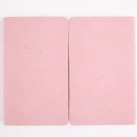 Carnet élégant en cuir PU velours rose, pages à pois roses, couverture personnalisée, bande de ventre, journal, agenda, planificateur pour fille