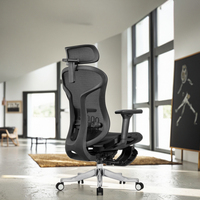 Extra Large Dos Haut Confortable Colonne Vertébrale Convient Gris Maille Moderne Président de Direction Chaise de Bureau Ergonomique Ajustable