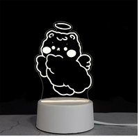 Lampe de table personnalisée Anime Vision Illusion Décor 3d 7 16 couleurs changeantes USB Charge tactile Veilleuse acrylique