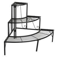 Support à plantes à 3 niveaux, étagère d'angle pour plantes, support d'affichage pour plantes, étagères pour orchidées, pour intérieur et extérieur