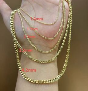 Kalung Emas 18k Asli Desain Unik Hiphop Miami Perhiasan Mewah Rantai Cuban <span class=keywords><strong>Link</strong></span> dengan Kalung Rantai Emas Au750 - Product Image 2