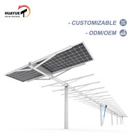 Traqueur solaire Huayue-Support de traqueur solaire HYP-2-90PV-144-IR-M-3LD Traqueur solaire à axe unique à inclinaison plate