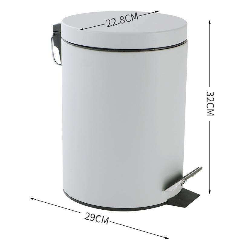 Контейнер для мусора стальной с крышкой, 5 л, 7 л, 8 л, 12 л