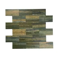 Southeast Asian Wood Grain Interior Decoration PVC Mosaic Wall Tiles