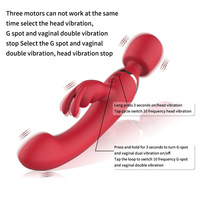 Vibrateurs à trois moteurs à haute fréquence, stimulateurs du clitoris et du vagin, double stimulation, jouets sexuels pour la masturbation féminine