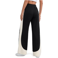 Pantalon décontracté personnalisé pour femme, coupe baril, streetwear, en molleton, taille haute, style vintage Y2K, jambe large, patchwork, baggy