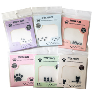 กระดาษโน้ตใสแบบมีกาวในตัว ดีไซน์สวยงาม สำหรับนักเรียน ขายส่ง - Product Image 1
