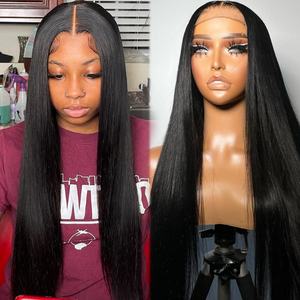 Perruques en dentelle frontale HD bon marché de 40 pouces 9x6, cheveux indiens pré-épilés et nœuds décolorés, perruques sans colle, perruques en cheveux humains pour femmes noires - Product Image 4